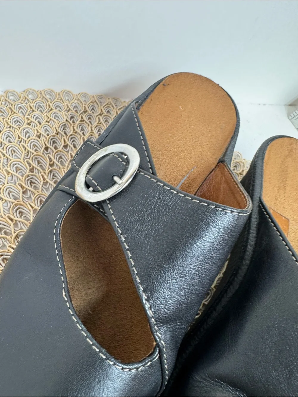 Romika Leather Sandals Wedge Heels Sz 8